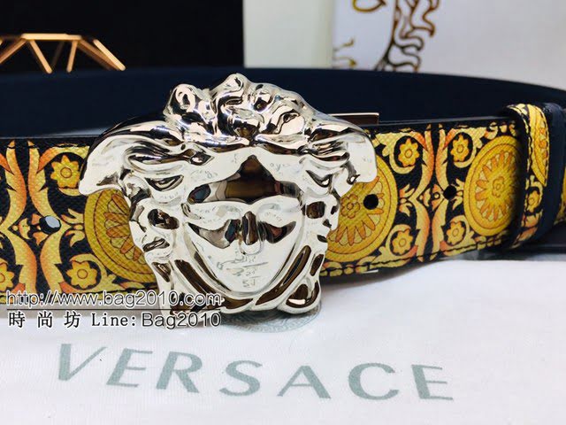 VERSVE男士皮帶 範思哲高端3D美杜莎腰帶扣雙面用皮帶  jjp1160
